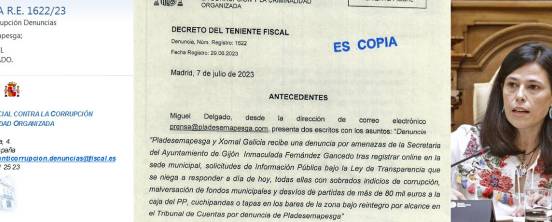 La Secretaria del Ayuntamiento de Gijón pone denuncias para evitar entregar documentos públicos y transparencia le da un plazo de 20 días para que la entregue.