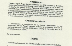 La Fiscalía Anticorrupción traslada a la Fiscalía de Galicia las actividades callejeras y disturbios en Ferranz y Galicia de Alfonso Rueda.