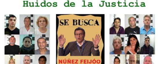 Feijóo líder del PP Nacional ya forma parte de las estadísticas judiciales de los delincuentes, bandas latinas, y otros huídos de la justicia.