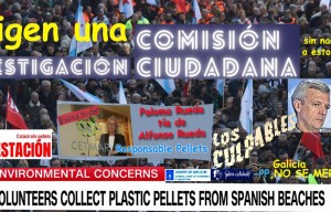 Con el PP ausente, Santiago preve  más de 140.000 manifestantes contra el PP por la crísis de los pellets con la responsable Paloma Rueda escondida.