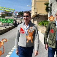 Solo Faltan los monos de Gibraltar; Feijóo y Rueda, con manises en Moaña