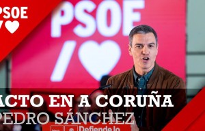 La Organización del PSdeG orquestada por Lage Tuñas y Domingos Sanpedro para recibir a Pedro Sánchez no cubrió ni la mitad del aforo.