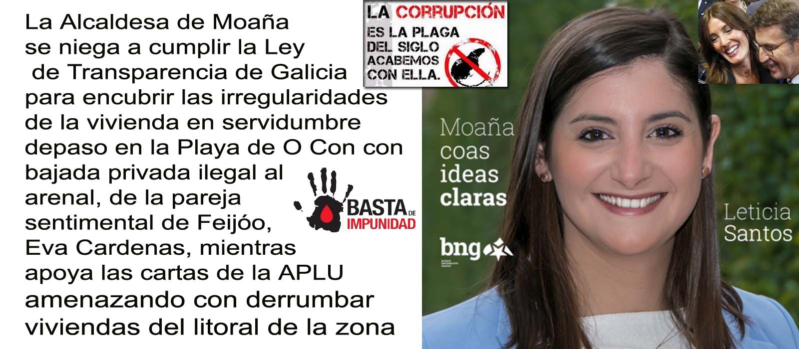 Xornal Galicia - La alcaldesa de Moaña se declara en "reveldia" y  desobediencia ante la Valedora do Pobo y Presidenta de la Comisión de  Transparencia de Galicia.