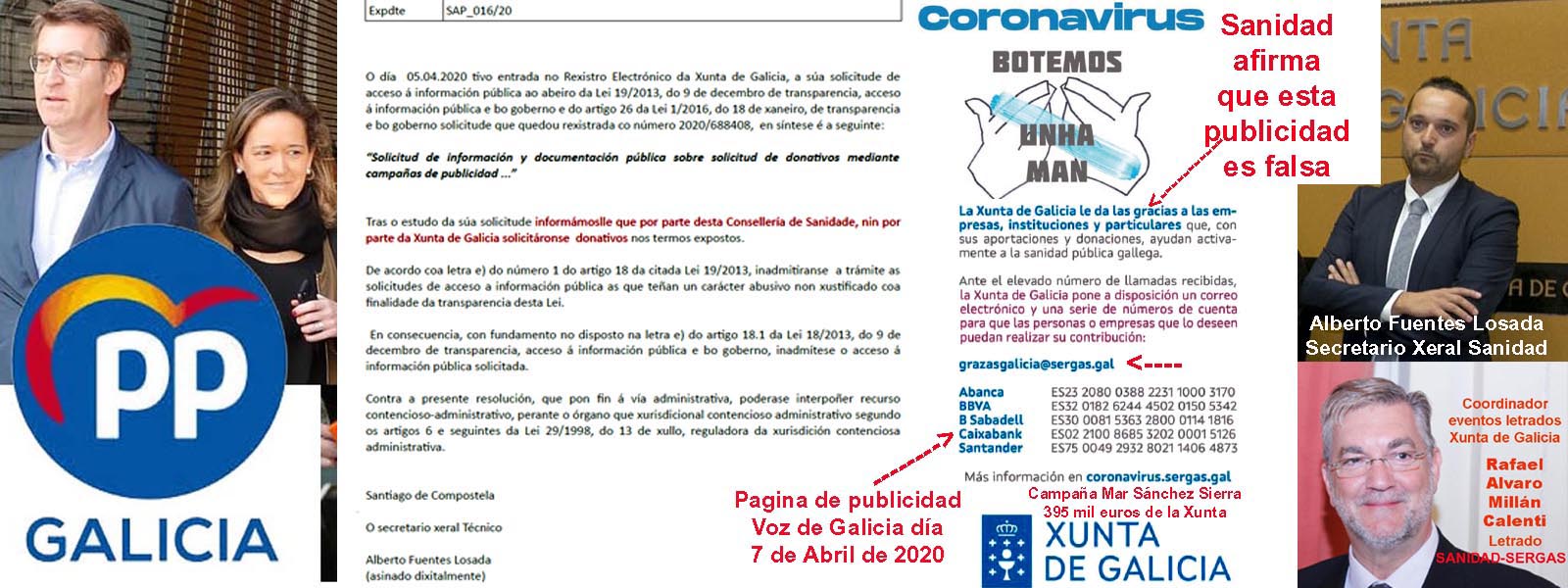 Exclusiva; El Gobierno de Feijóo esta blanqueando dinero de donativos  anónimos mediante 4 cuentas bancarias justificadas en el coronavirus que  niega su existencia el Sergas. | Xornal Galicia