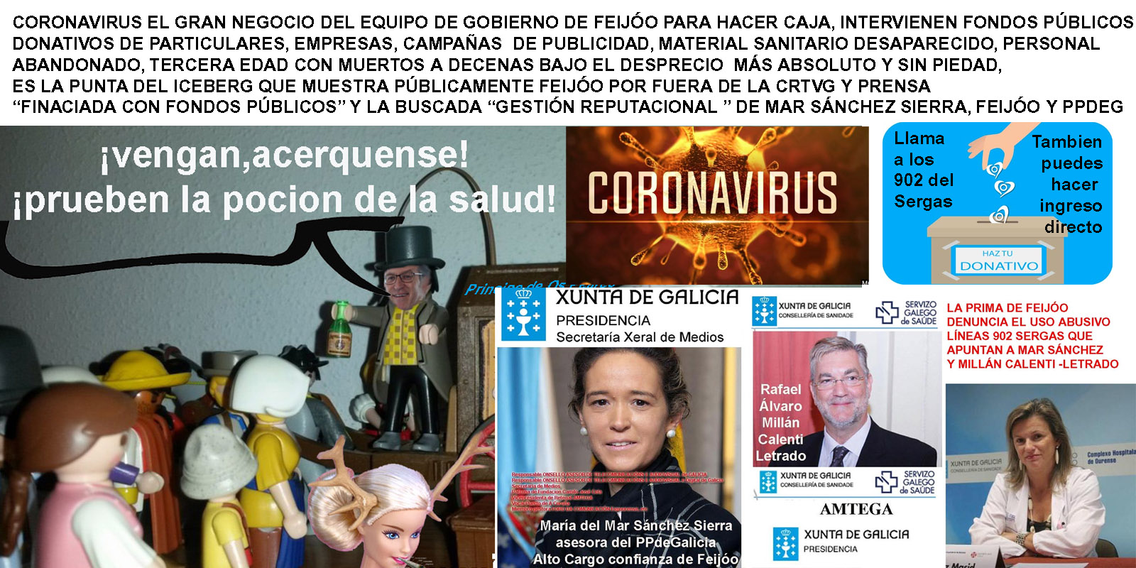 Feijoo en la gestión del coronavirus representa la inmoralidad, deslealtad  y desprecio más absoluto por sus semejantes, a los que pretende saquear  pidiendoles dinero a costa de la pandemia - Xornal Galicia
