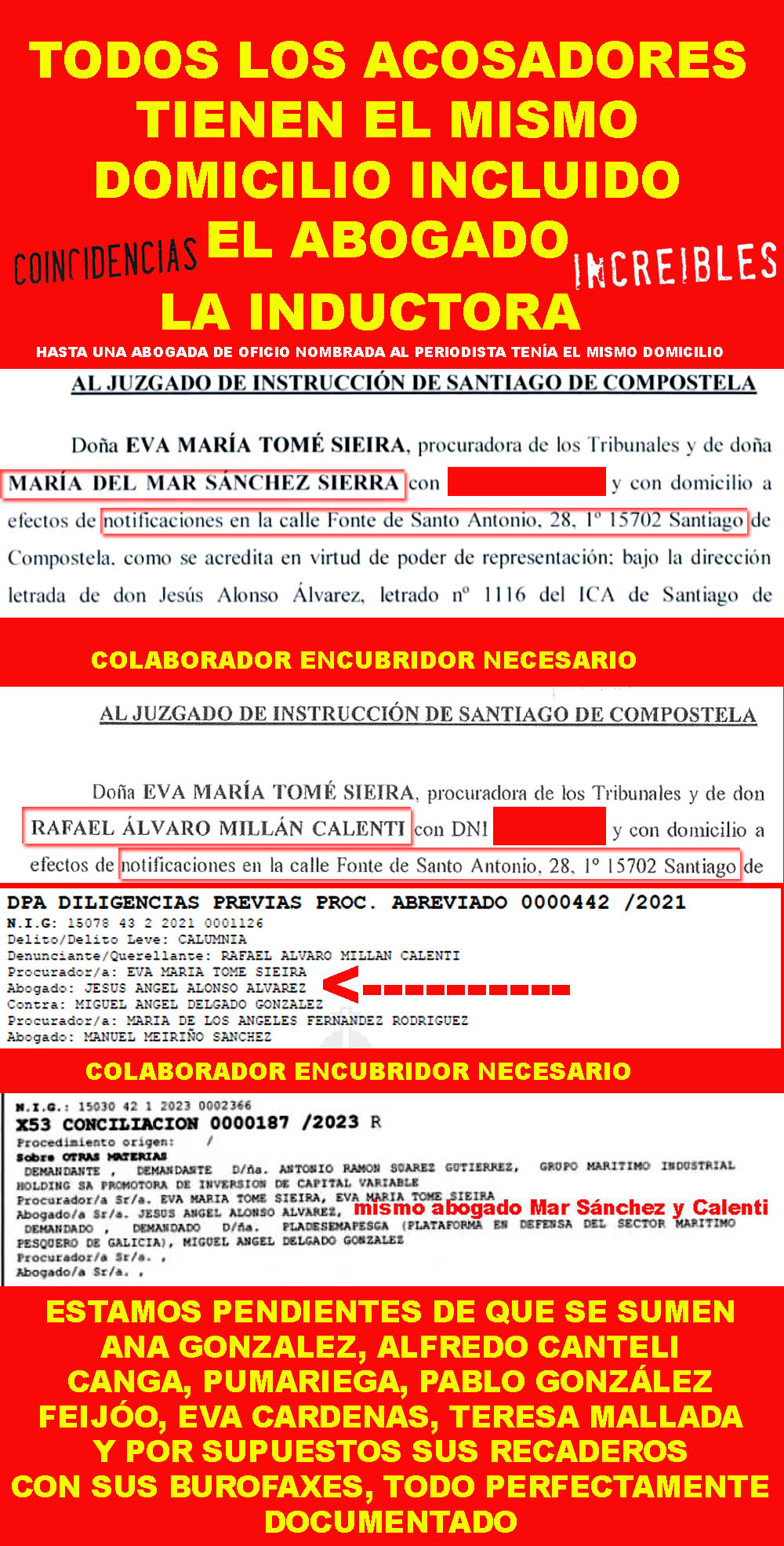 Xornal Galicia - A Mar Sänchez Asesora de Feijóo no le gusta dar la cara y  envía recaderos a los juzgados contra Miguel Delgado.