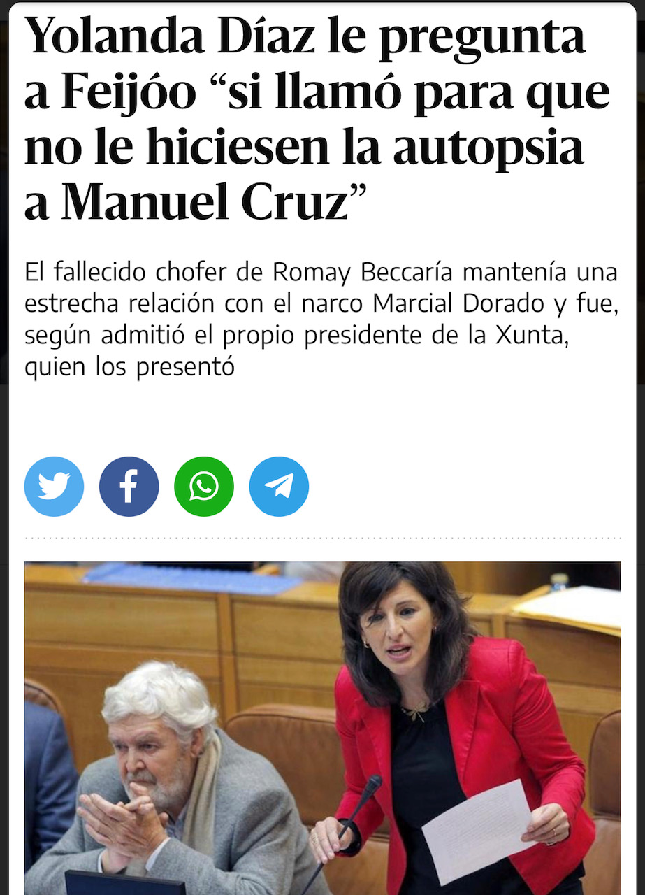 Pladesemapesga afirma que el PP-Feijóo está literalmente dominado por el  miedo y terror a María del Mar Sánchez Sierra. - Xornal Galicia Exclusivo