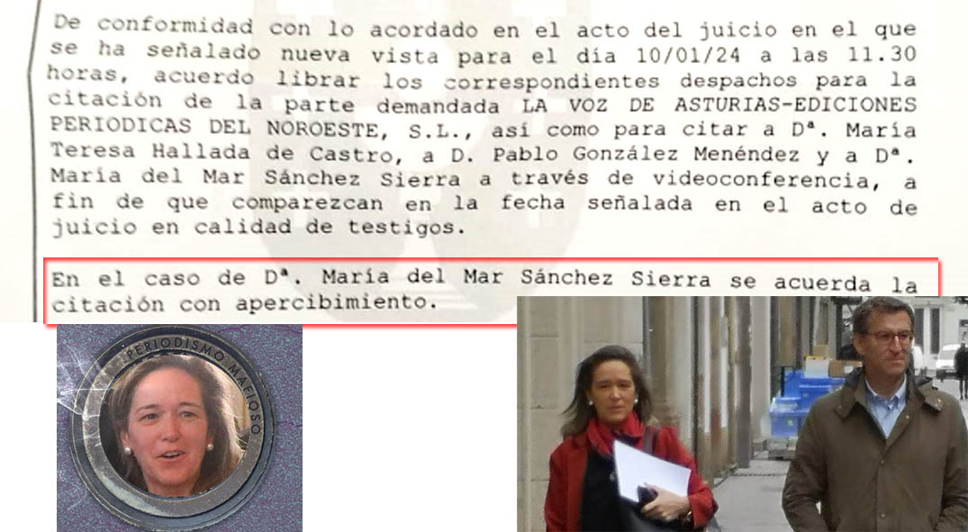 A Mar Sänchez Asesora de Feijóo no le gusta dar la cara y envía recaderos a  los juzgados contra Miguel Delgado. - Xornal Galicia Exclusivo
