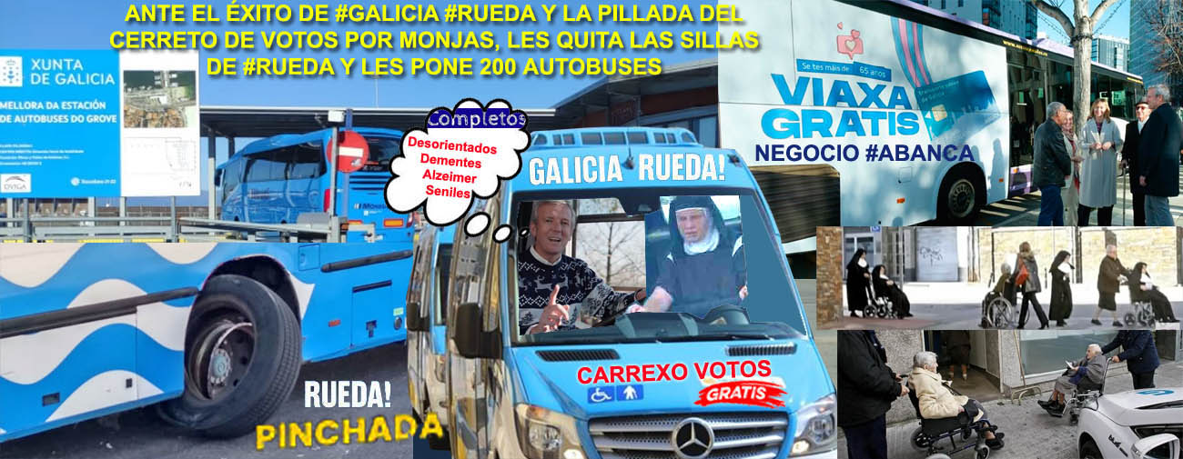 Alfonso Rueda cambia el carreto de votos en sillas de ruedas por 200  autobuses para las elecciones del 18 F. - Xornal Galicia Exclusivo